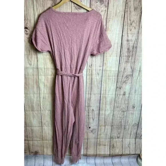 American Eagle Onesie Romper with Pockets Short Sleeve Dusty Pink Mauve Size M - Picture 2 of 7